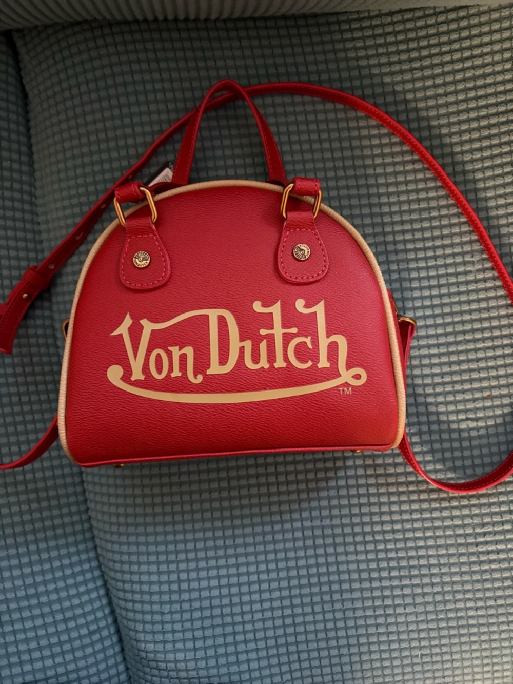 Von Dutch Red Bowler Bag